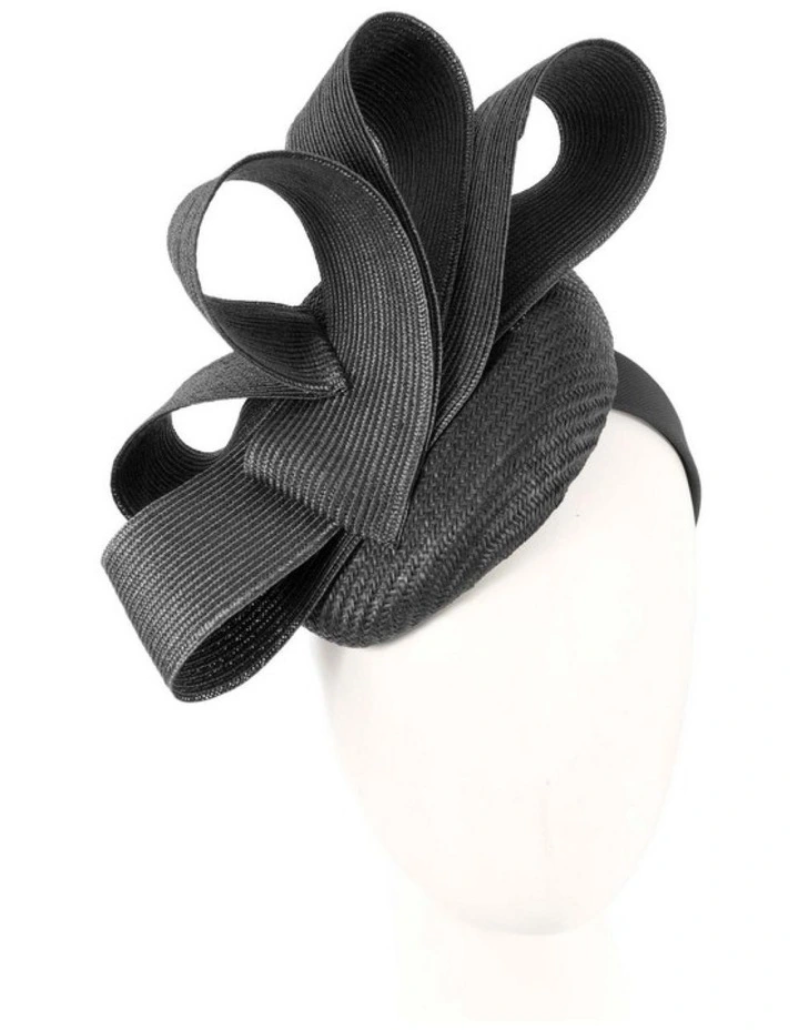 Black pillbox fascinator by Fillies Collection S286 S286B image 2