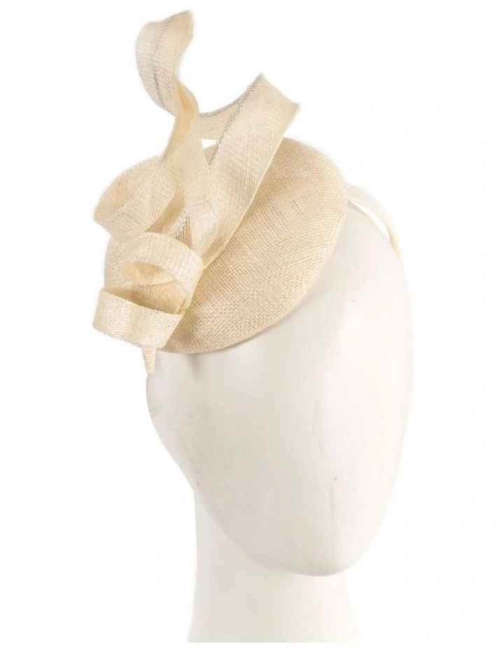 Max Alexander sculptured cream sinamay fascinator MA916C image 2