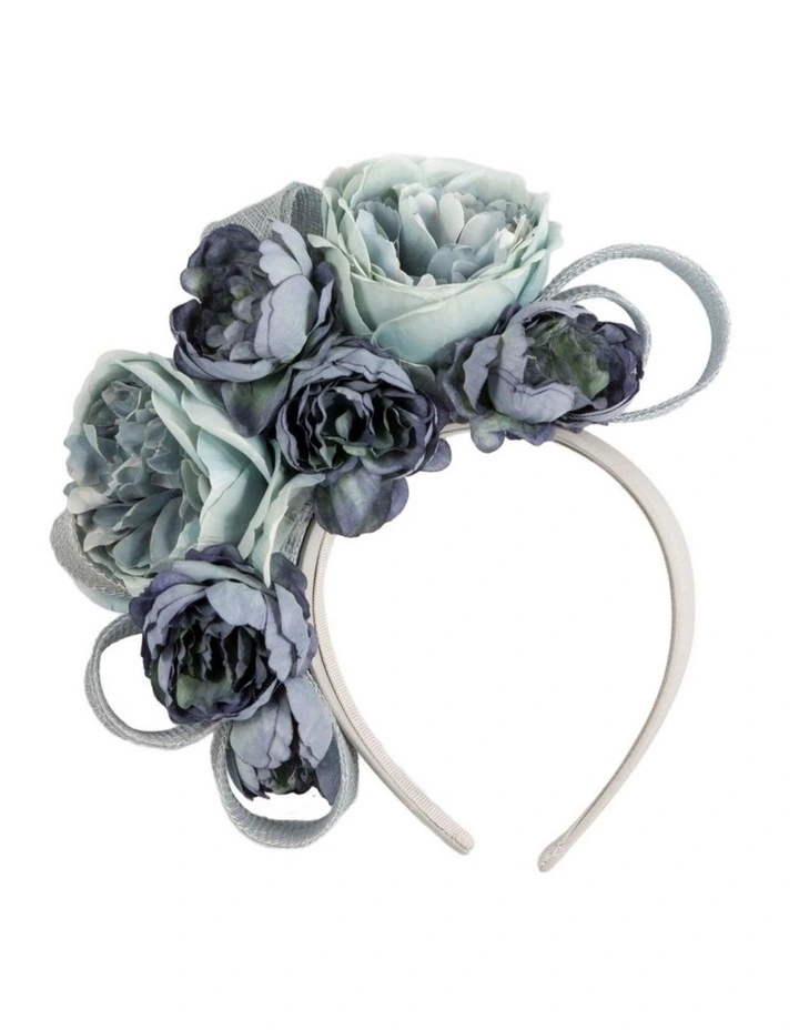 Max Alexander Cupids Millinery navy & blue flower headband fascinator MA923 image 1