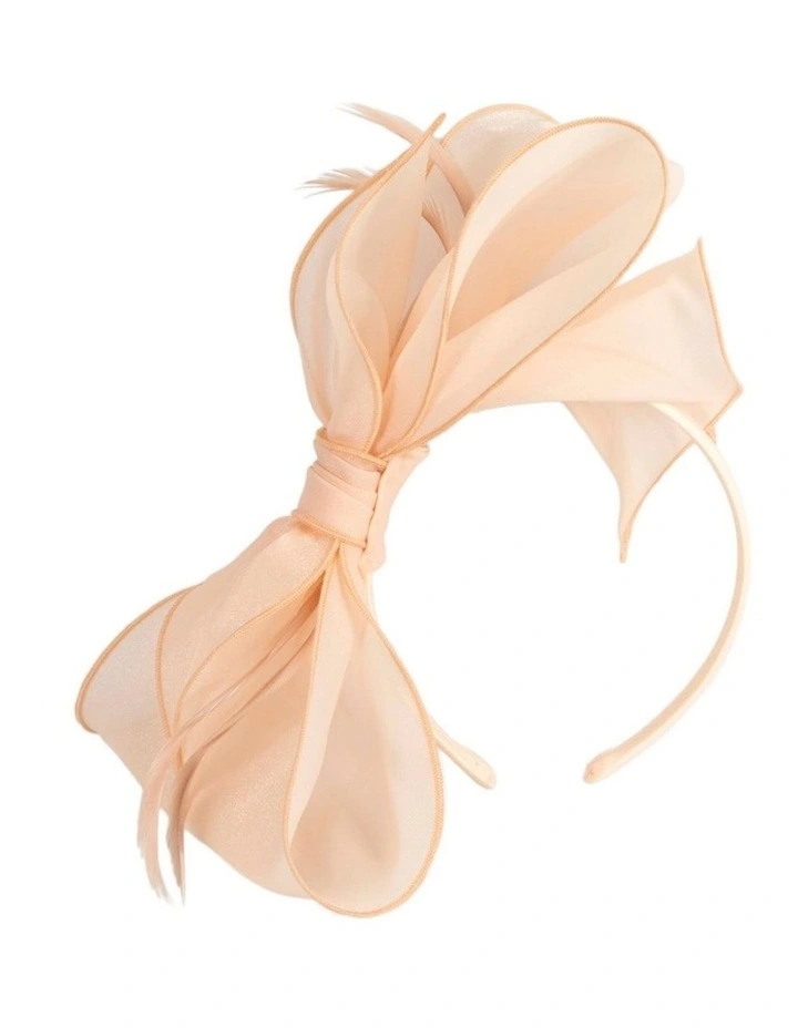 Max Alexander Nude Organza Bow Fascinator MA984NU image 1