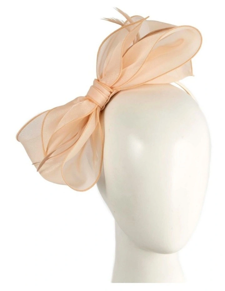 Max Alexander Nude Organza Bow Fascinator MA984NU image 2