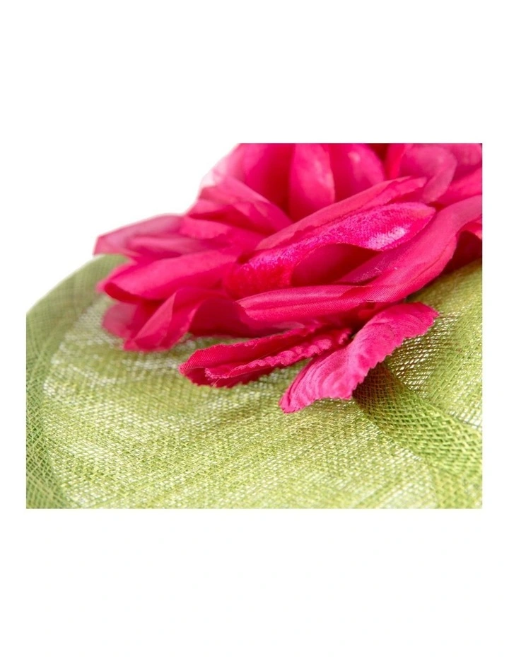 Max Alexander large lime and fuchsia sinamay fascinator hatinator MA959LF image 5