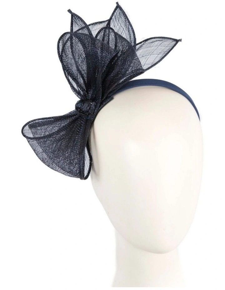 Max Alexander navy sinamay bow fascinator MA950N image 2
