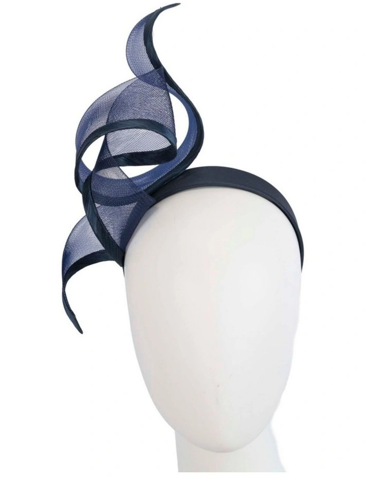 Sculptured Navy Racing Fascinator by Fillies Collection S246N image 2