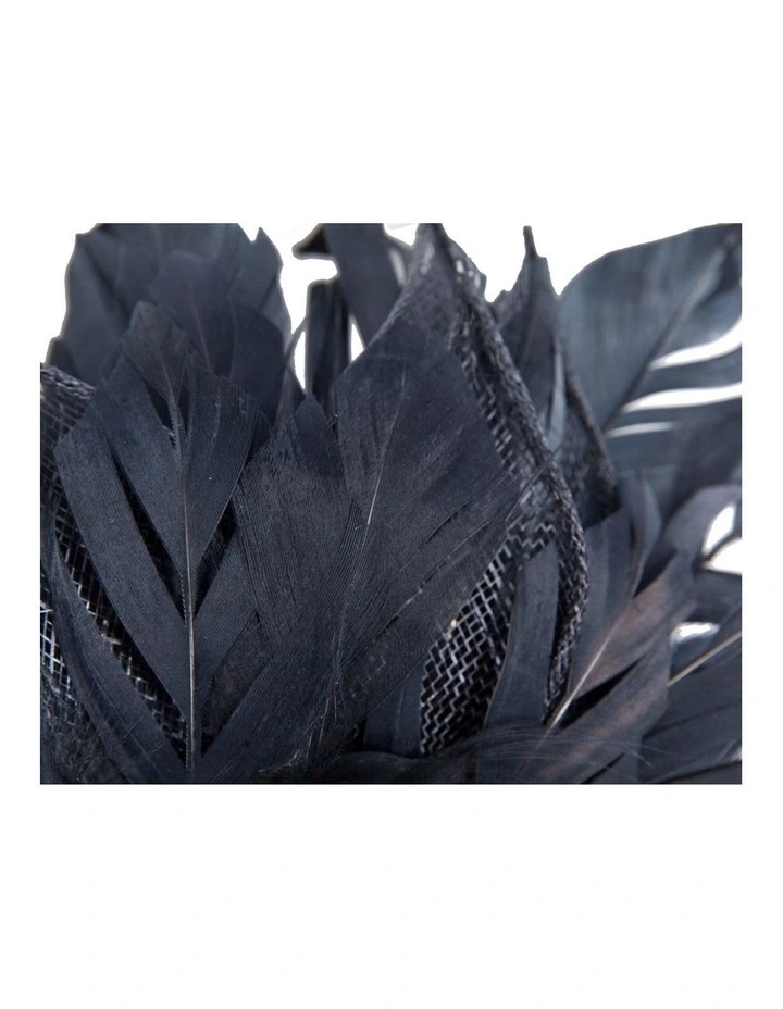 Max Alexander MA940N navy feather fascinator for women image 3