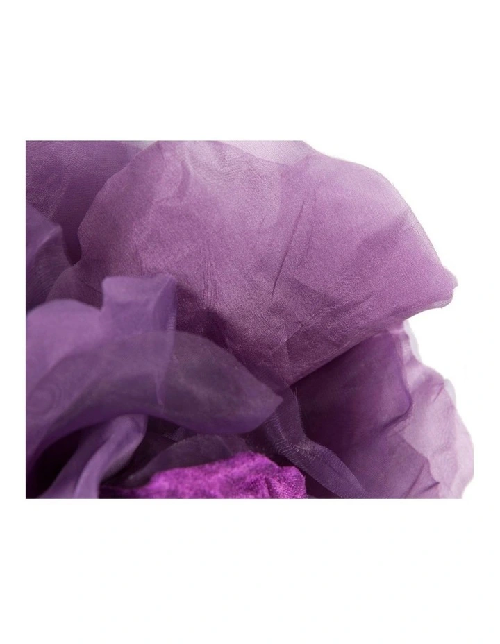 Fillies Collection large purple silk flower fascinator S260PR image 3
