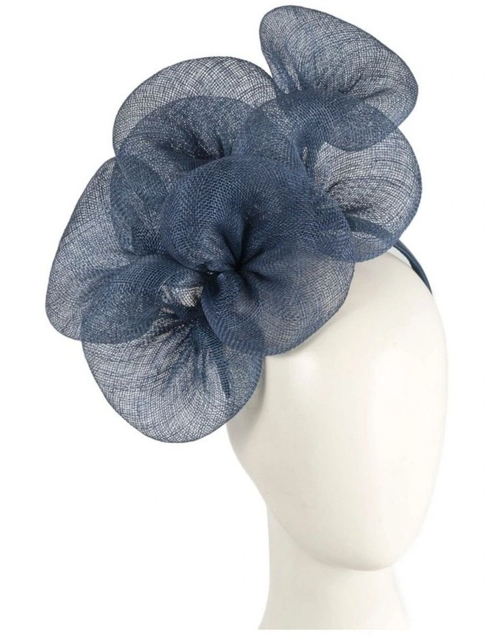 Max Alexander large navy sinamay flower fascinator MA918N image 2