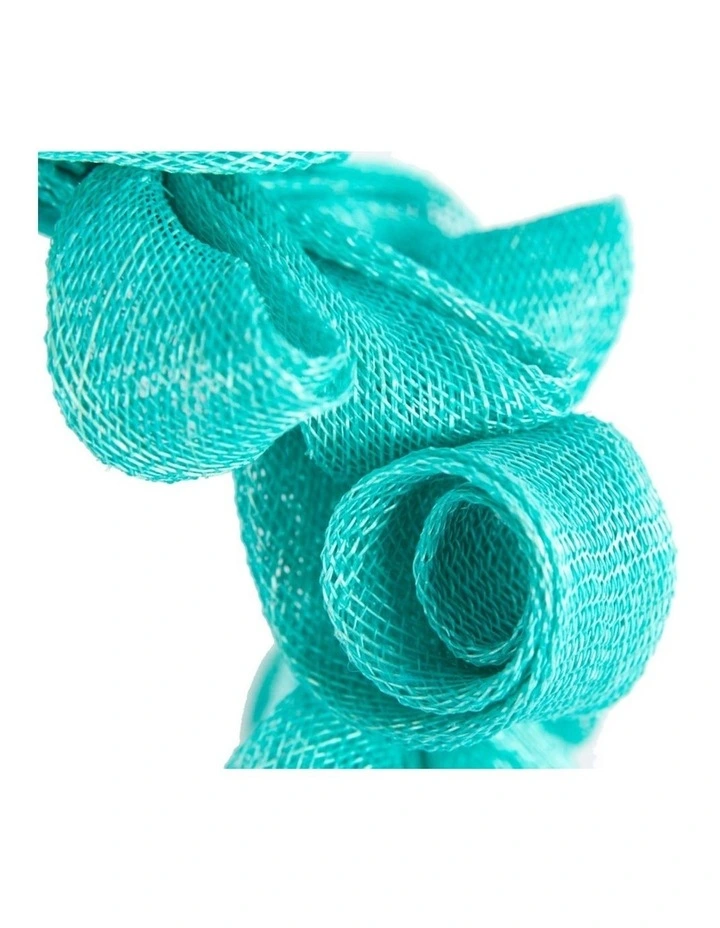 Max Alexander MA914AQ aqua curly sinamay fascinator. image 3