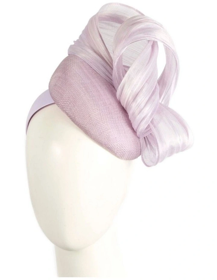Fillies Collection Light Lilac Silk Abaca Pillbox Fascinator S307LLI image 2