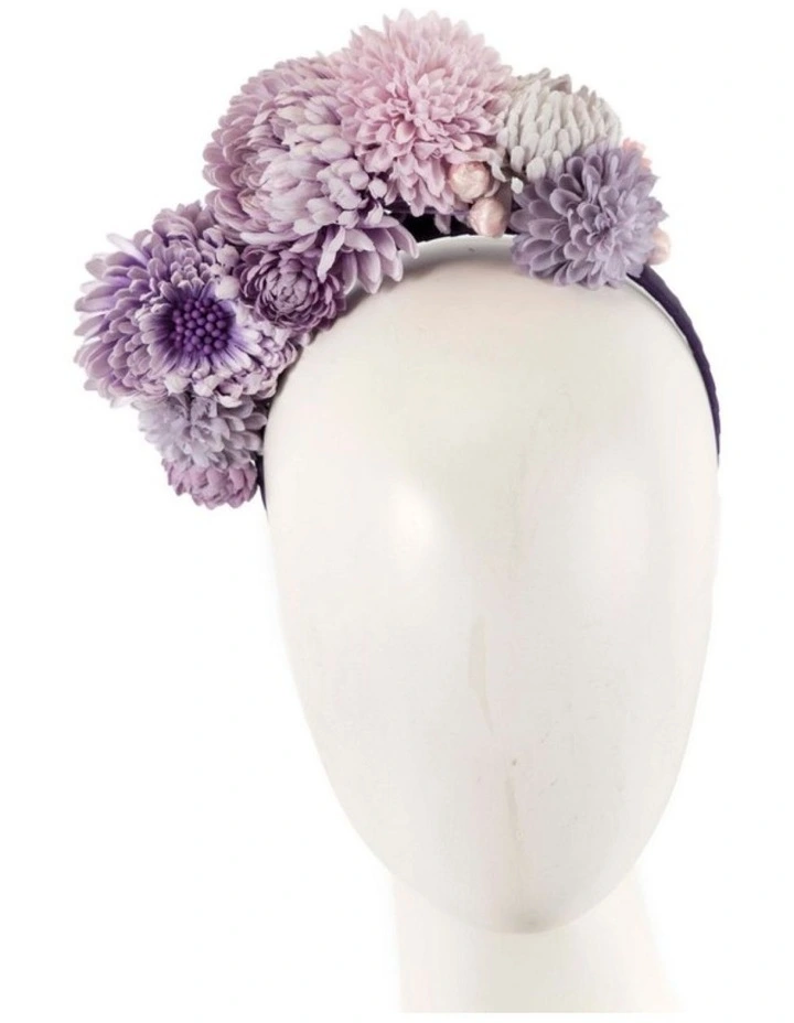Max Alexander Multi-tone Lilac Astra Flower Fascinator Headband MA910LI image 2