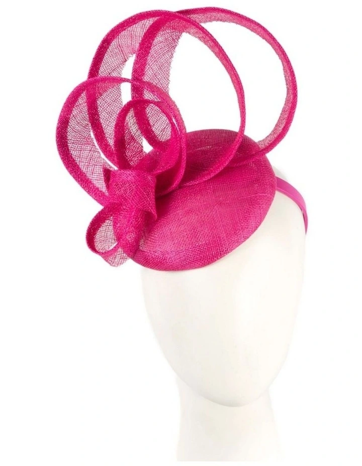 Max Alexander sculpted fuchsia sinamay fascinator MA968F image 2