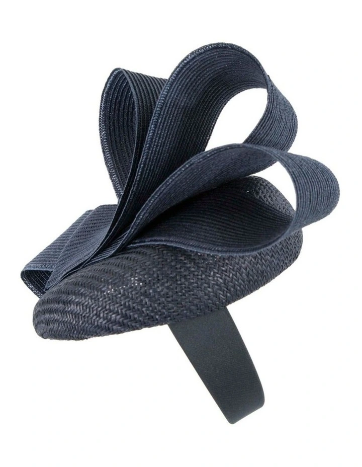 Navy pillbox fascinator by Fillies Collection S286 S286N image 3