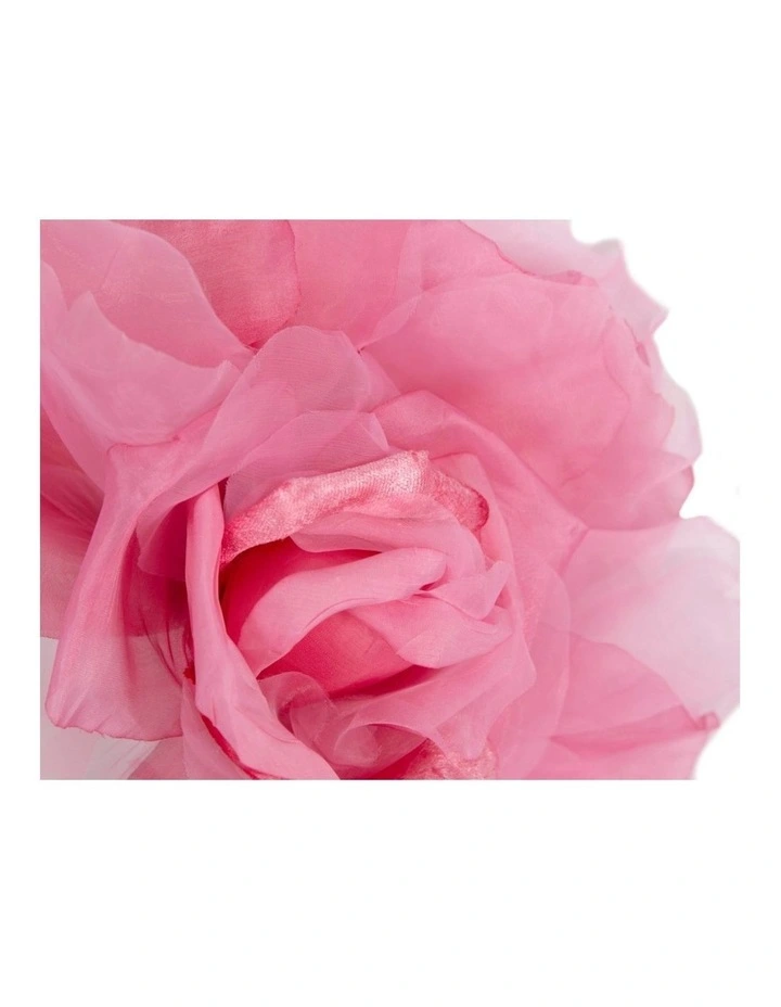 Fillies Collection large hot pink silk flower fascinator S260HP image 3