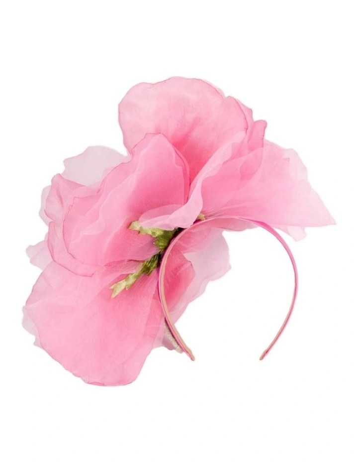 Fillies Collection large hot pink silk flower fascinator S260HP image 4