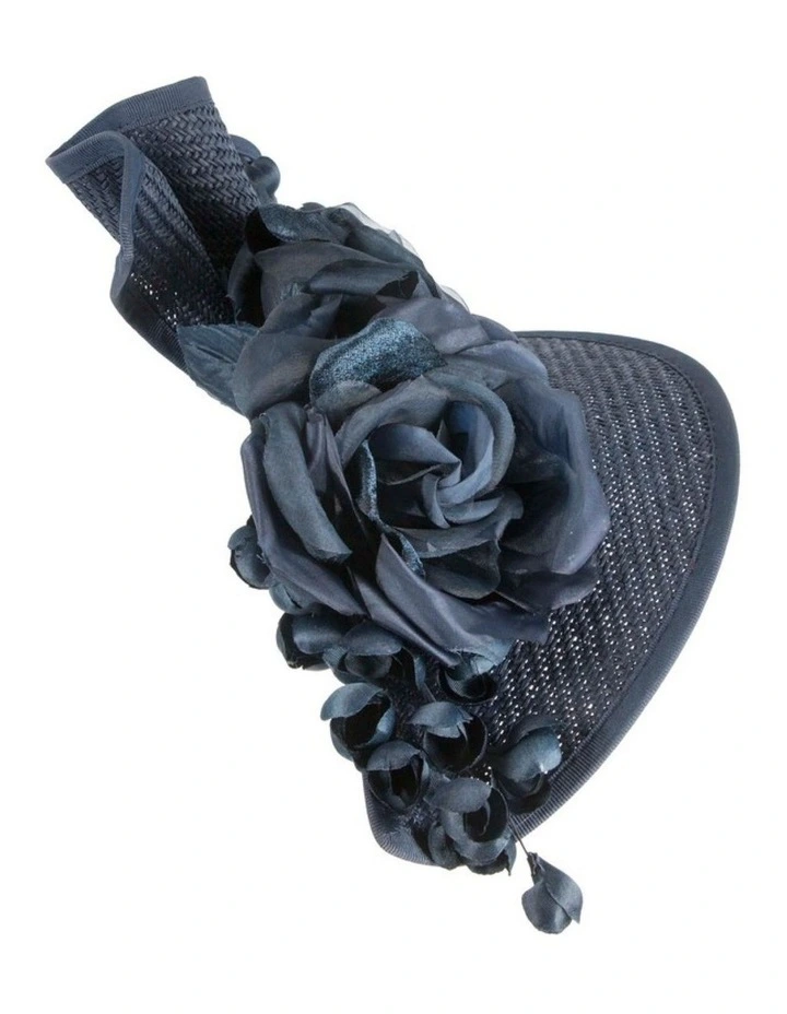 Navy racing fascinator by Fillies Collection S315N image 4