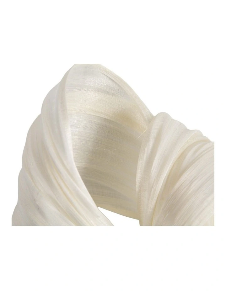 Fillies Collection Cream Silk Abaca Fascinator with Sculptural Bow S347C image 3