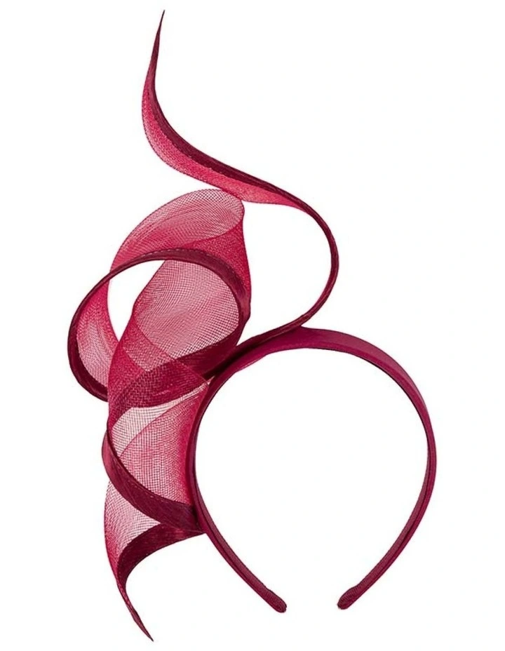 Sculptured Burgundy Racing Fascinator by Fillies Collection S246W image 1