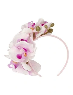 Fillies Collection pink orchid headband S287PI