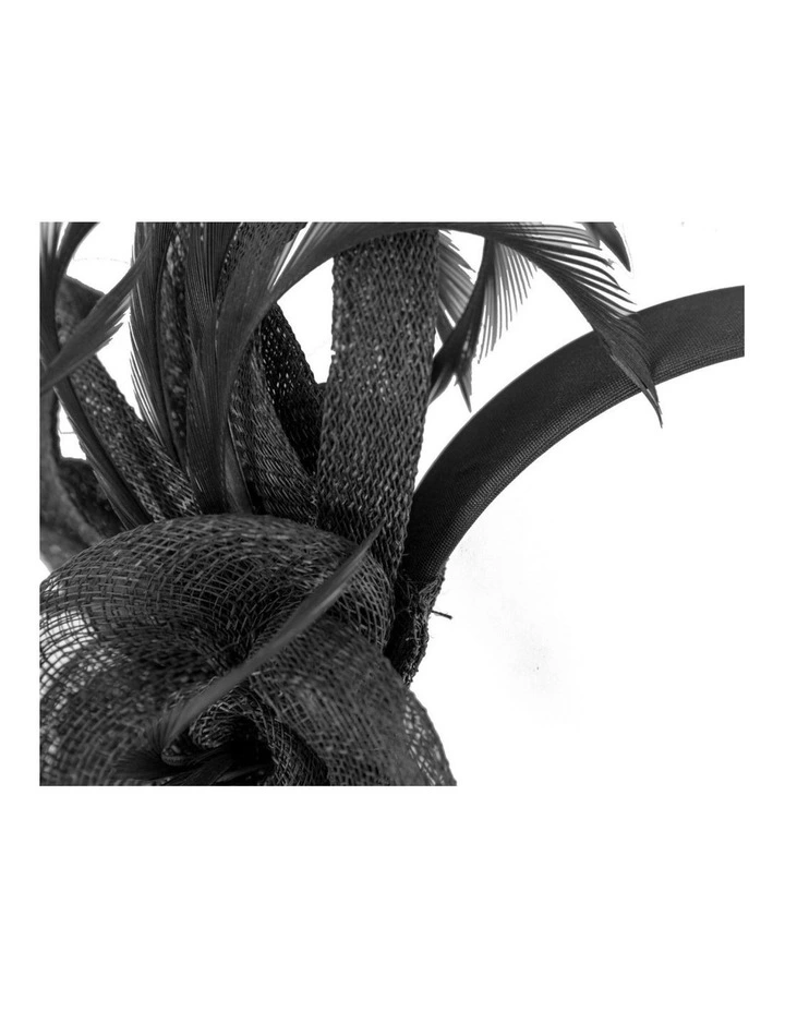 Max Alexander black sinamay flower fascinator MA917B image 3