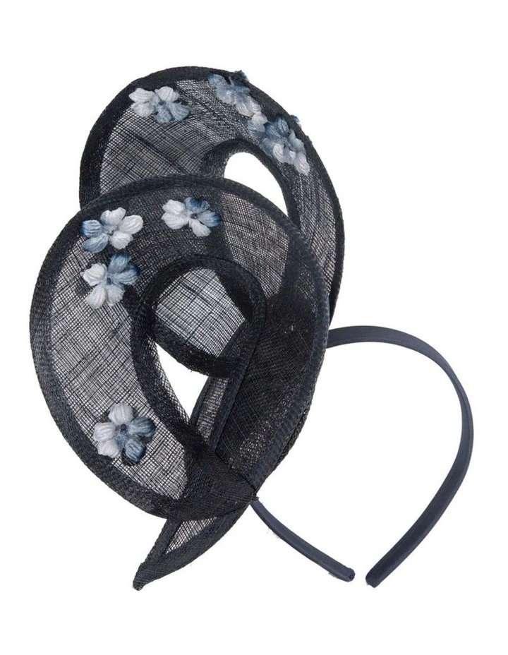 Max Alexander navy sinamay fascinator MA964N image 1