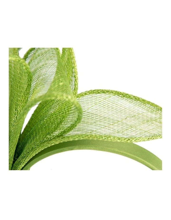 Max Alexander lime green sinamay bow fascinator MA950LM image 3