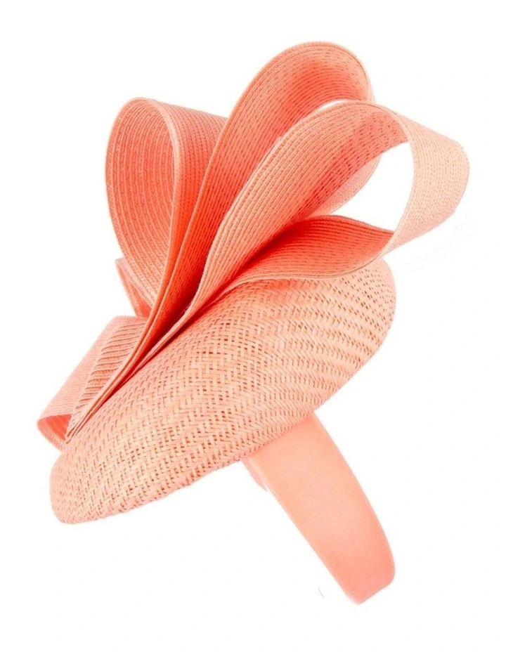 Coral pillbox fascinator by Fillies Collection S286 S286CR image 3