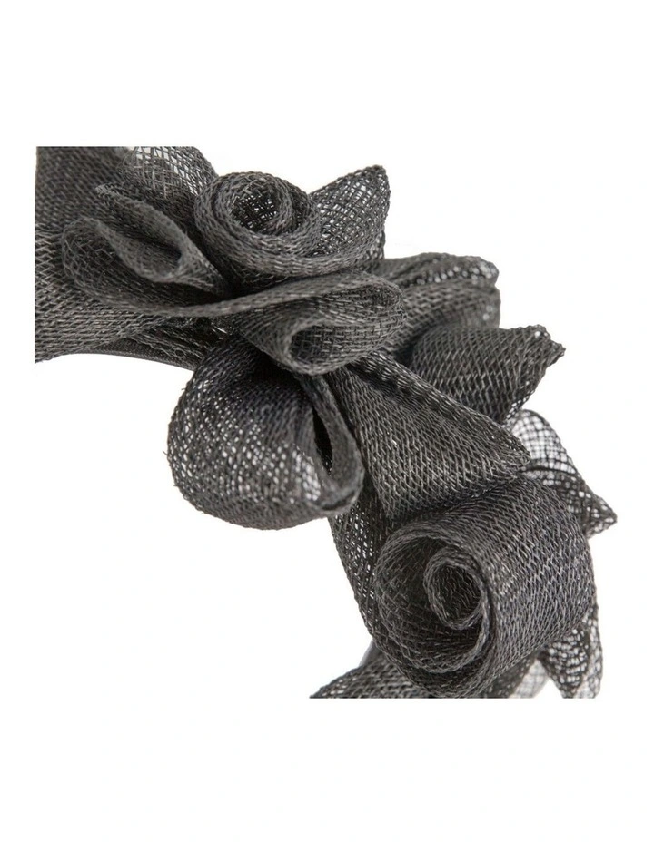 Max Alexander MA914B black curly sinamay fascinator image 3