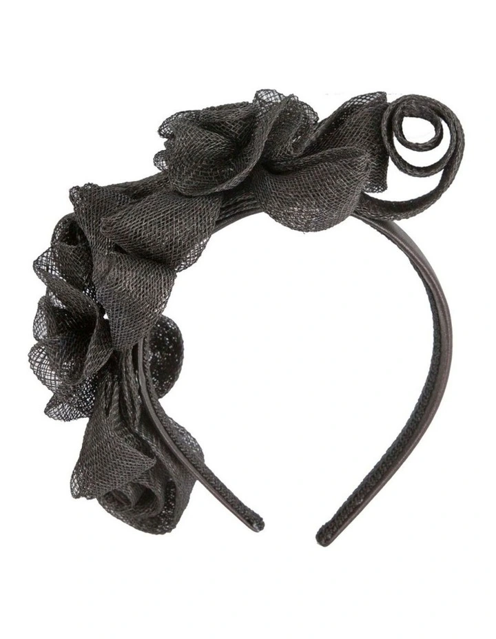 Max Alexander MA914B black curly sinamay fascinator image 4