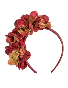 Max Alexander Vintage Floral Headband in Wine MA1026W