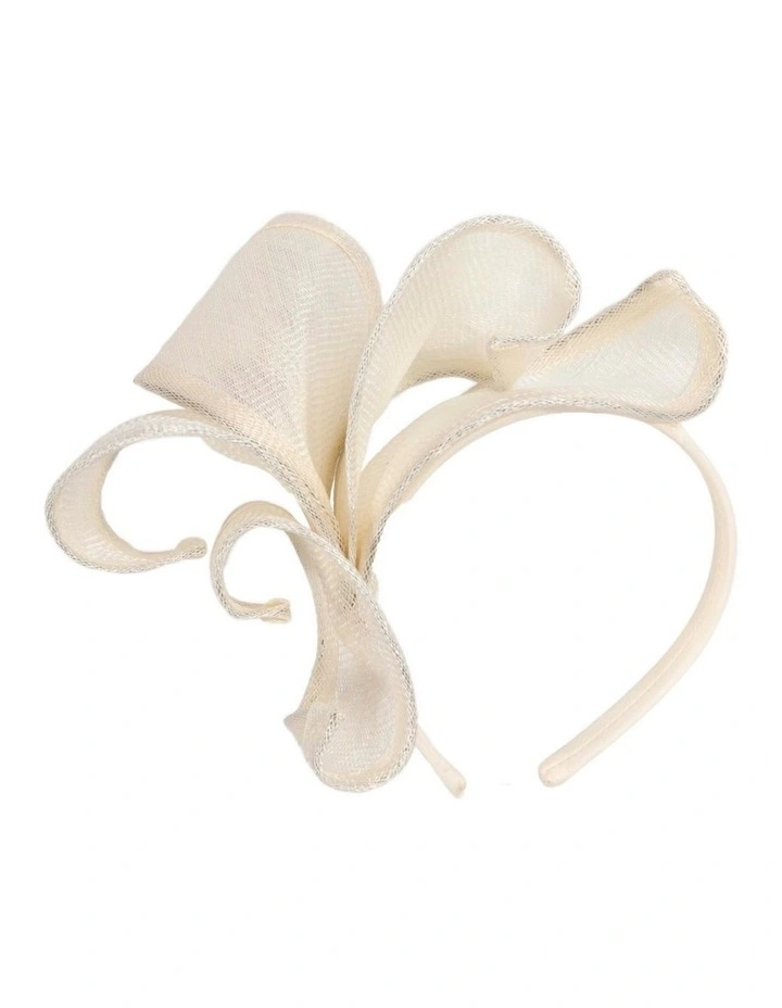 Cream sinamay flames racing fascinator by Max Alexander MA938C image 1