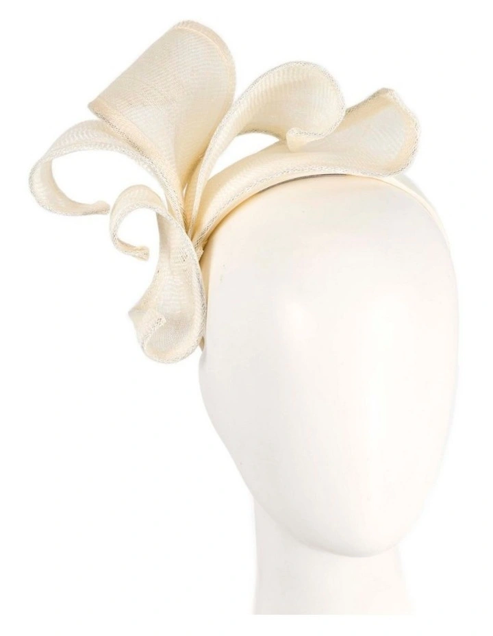 Cream sinamay flames racing fascinator by Max Alexander MA938C image 2