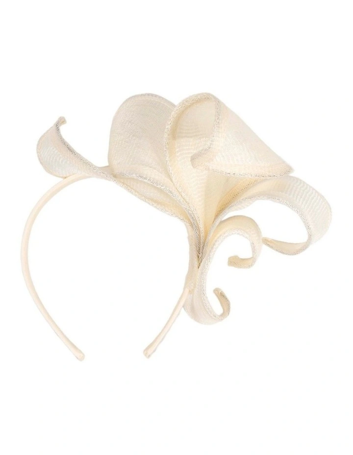 Cream sinamay flames racing fascinator by Max Alexander MA938C image 4