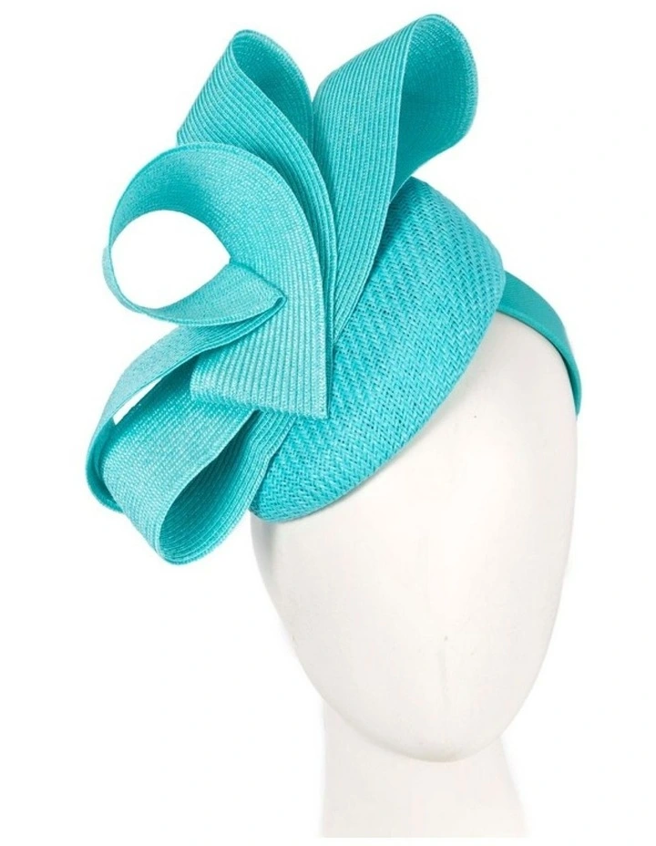 Turquoise pillbox fascinator by Fillies Collection S286 S286TQ image 2