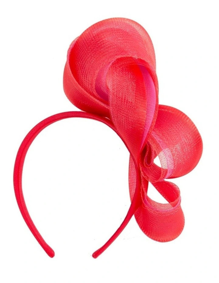 Fillies Collection red and fuchsia crinoline bow fascinator S327RF image 4