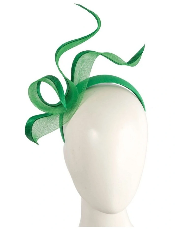 Fillies Collection Green Crinoline Fascinator with Silk Abaca Edge S343GRN image 2