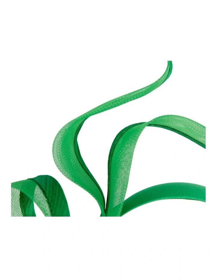Fillies Collection Green Crinoline Fascinator with Silk Abaca Edge S343GRN image 3