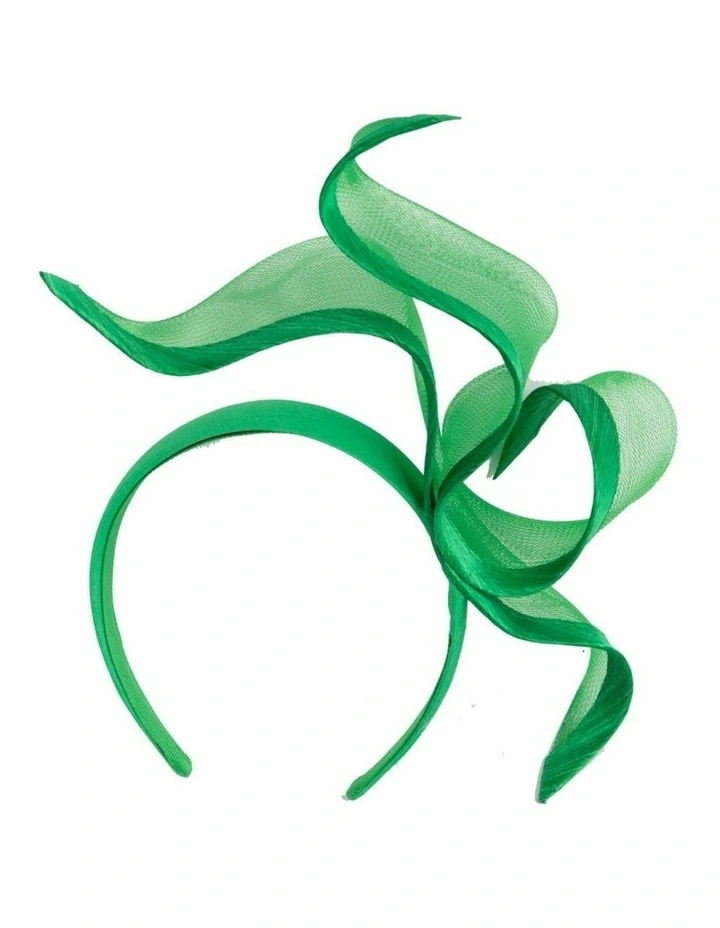 Fillies Collection Green Crinoline Fascinator with Silk Abaca Edge S343GRN image 4