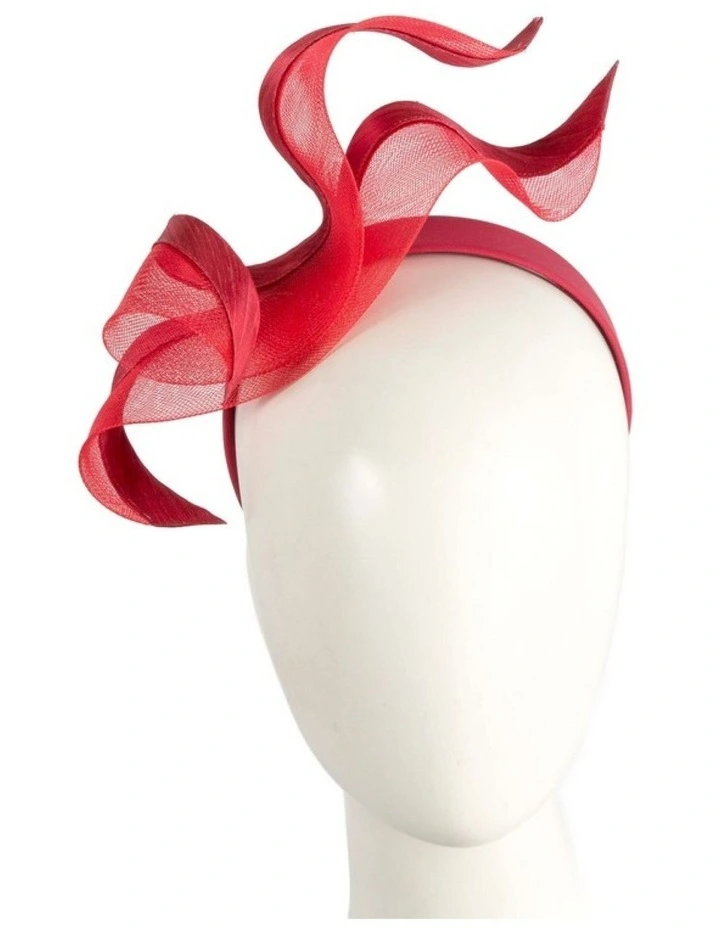 Fillies Collection Red Crinoline Fascinator with Silk Abaca Edge S343R image 2