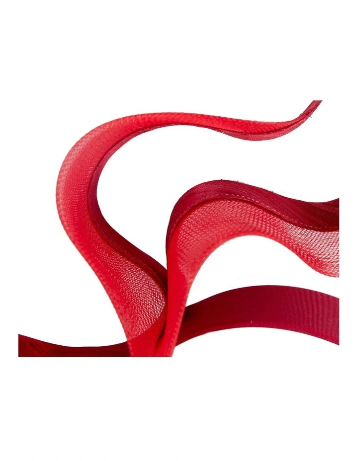 Fillies Collection Red Crinoline Fascinator with Silk Abaca Edge S343R image 3