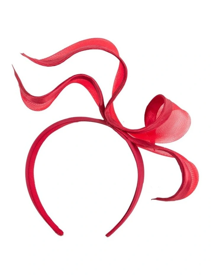 Fillies Collection Red Crinoline Fascinator with Silk Abaca Edge S343R image 4