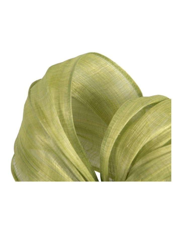 Lime Silk Abaca Fascinator with Sculptural Bow Fillies Collection S347LM image 3