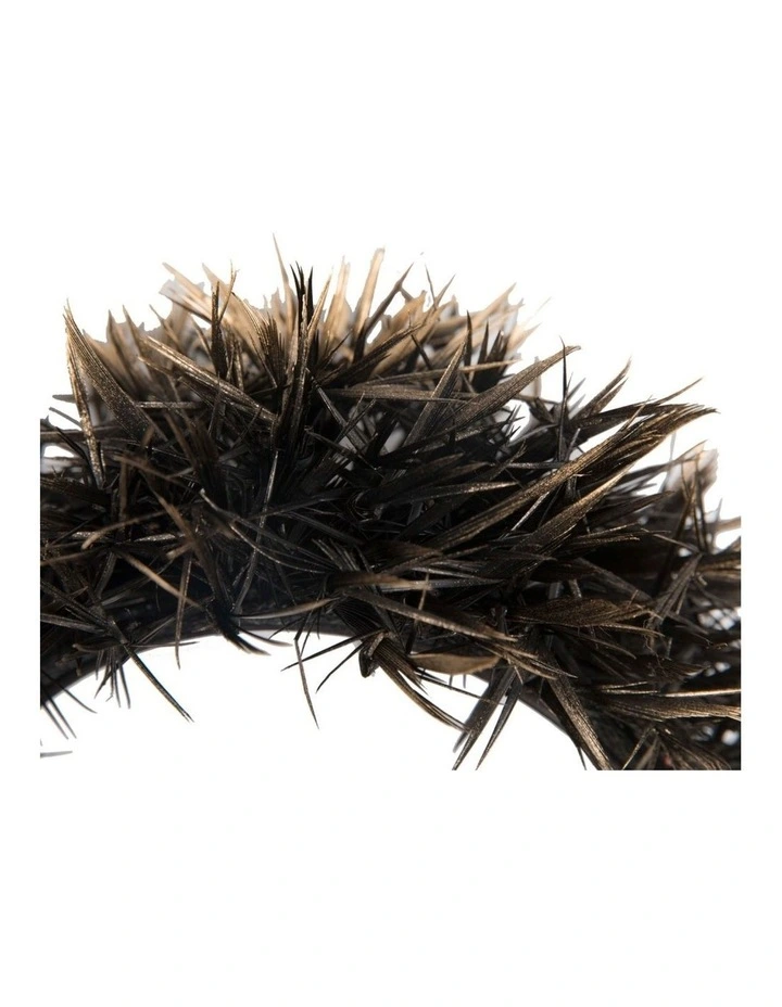 Max Alexander MA978BG black fascinator with gold-tipped feathers image 3
