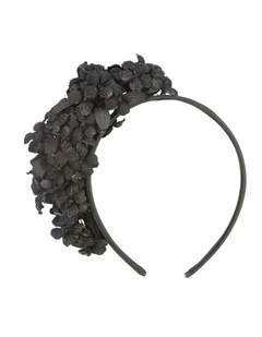 Max Alexander black floral fascinator headband MA942B