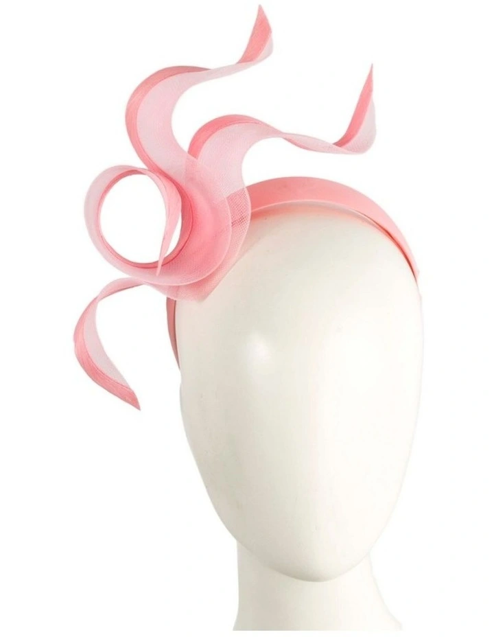 Fillies Collection Pink Crinoline Fascinator with Silk Abaca Edge S343PI image 2