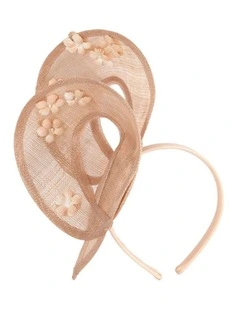 Max Alexander nude sinamay fascinator MA964NU