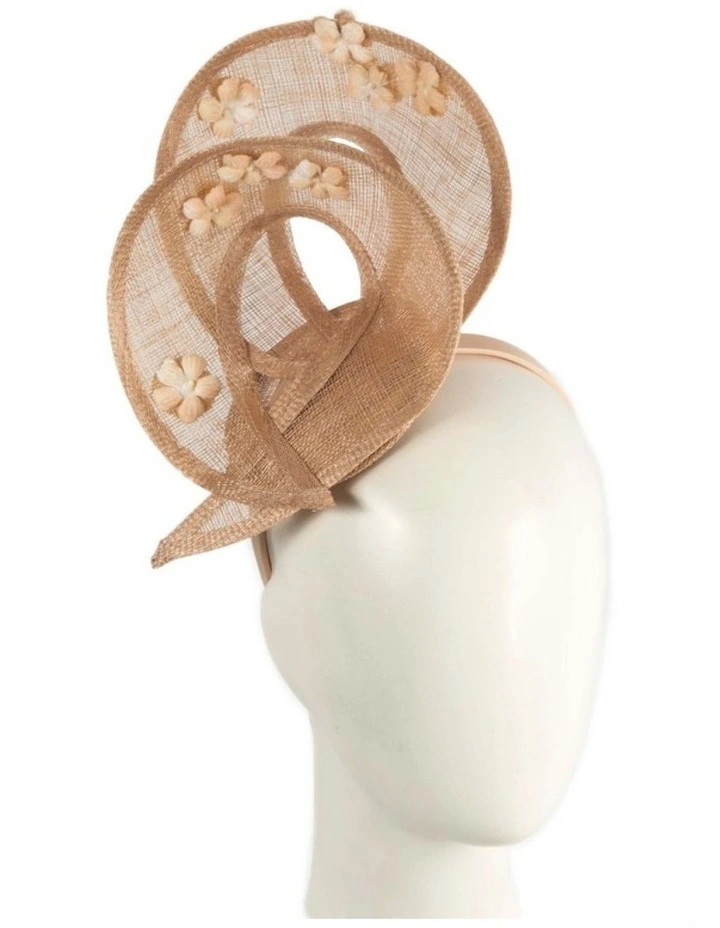 Max Alexander nude sinamay fascinator MA964NU image 2