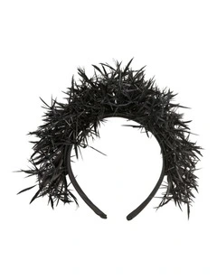 Max Alexander Black Pointy Feather Fascinator MA978B