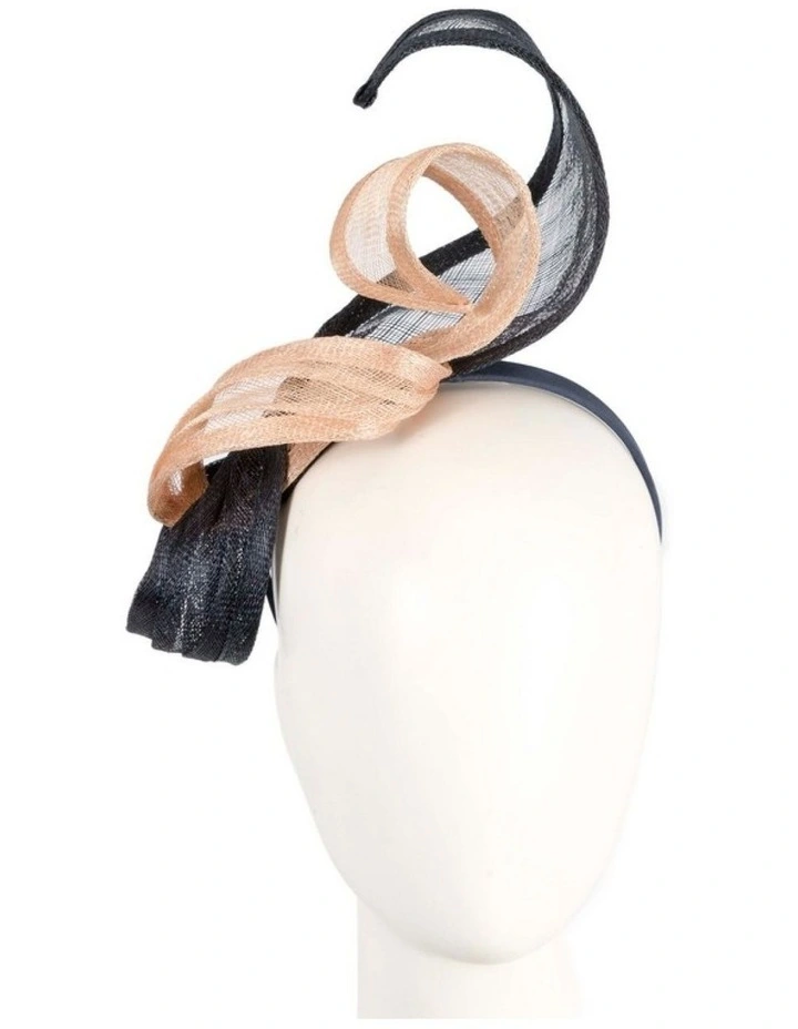 Max Alexander navy & nude sinamay fascinator MA952NNU image 2