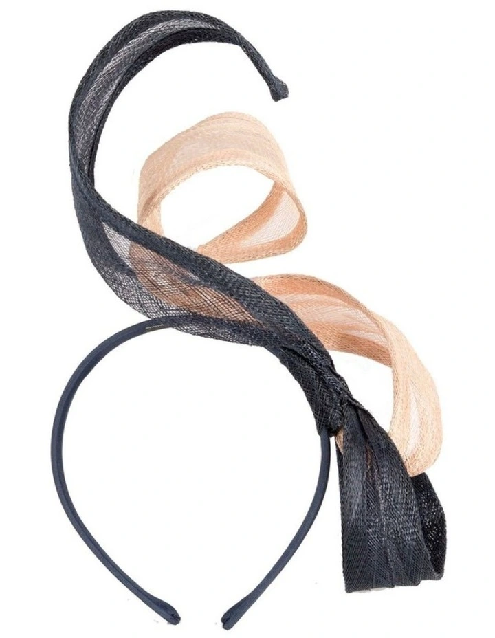 Max Alexander navy & nude sinamay fascinator MA952NNU image 4
