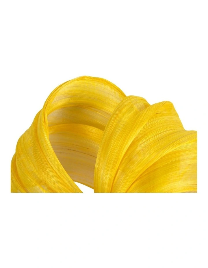 Fillies Collection Yellow Silk Abaca Fascinator with Sculptural Bow S347Y image 3